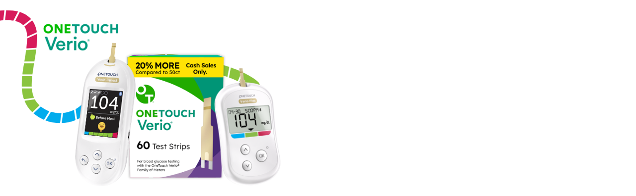 OneTouch Verio test strips - for Verio Reflect and Verio Flex meters - Shop now