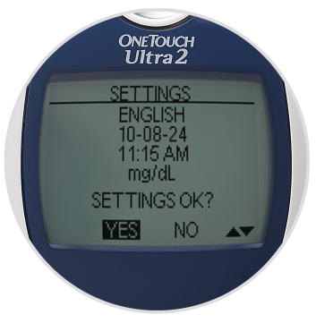 Screen on ultra 2 meter to confirm your settings