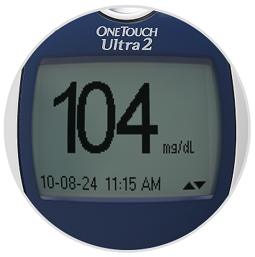 Ultra 2 meter screen with blood sugar reading