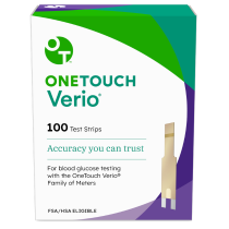 OneTouch Verio test strips 100 count box