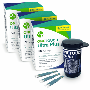 OneTouch Ultra Blue Diabetic Test Strips provide fast and less painful testing of glucose levels