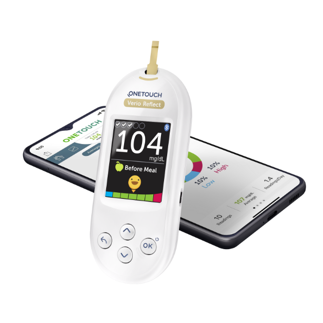OneTouch Verio Reflect® meter with connected mobile phone