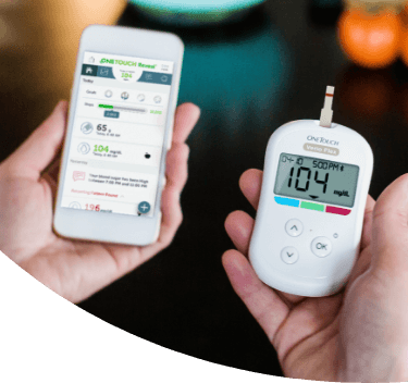 OneTouch Reveal® mobile app and the OneTouch Verio Flex® meter