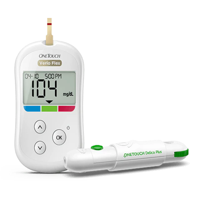 Buy OneTouch Verio Flex Glucose Meter Kit For Diabetic Petient Online in  USA at the Best Prices