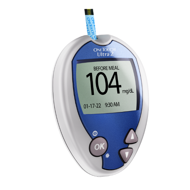 OneTouch Verio Flex Blood Glucose Meter For Sugar Test Kit | Includes Blood  Glucose Monitor, Lancing Device, 10 Sterile Lancets, and Carrying Case